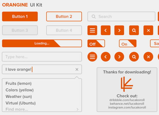 orange ui kit