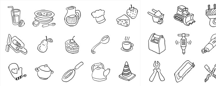 Hand Drawn Icon Set