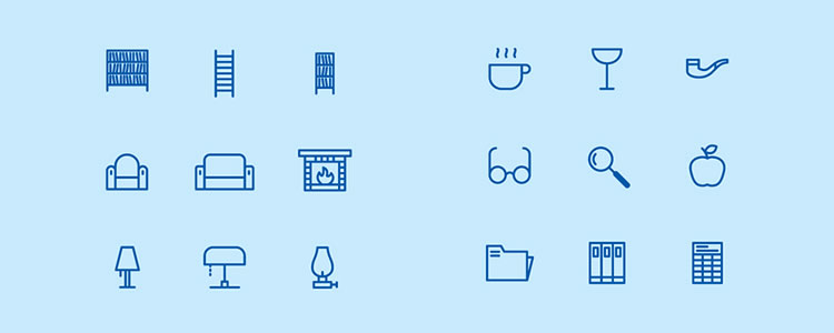 Home & Public Library Icons