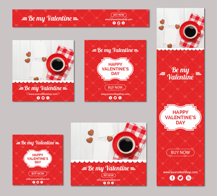 Valentine's Day Vector Banner Kit