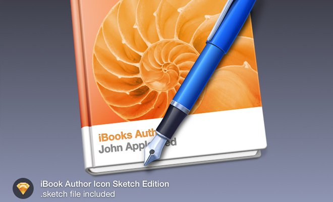 ibook author icon sketch freebie