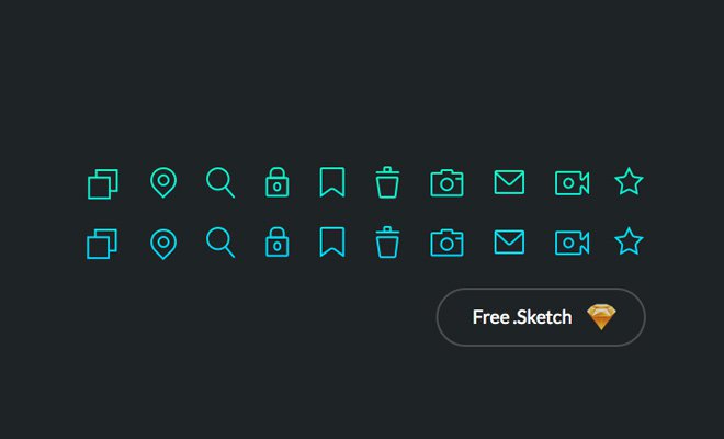 freebie sketch pure iconset thin