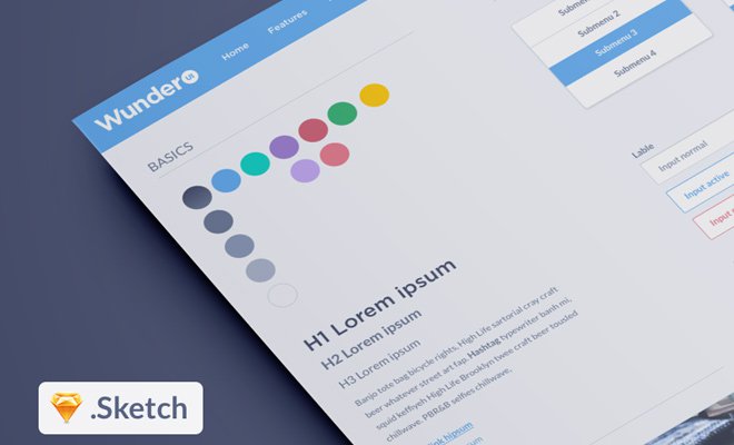 wunderui sketch interface freebie