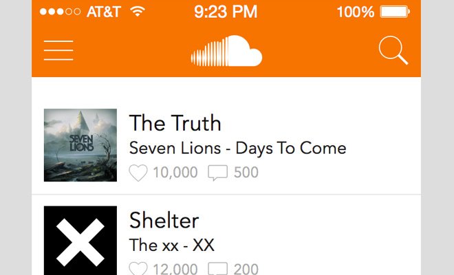 soundcloud ios redesign sketch freebie