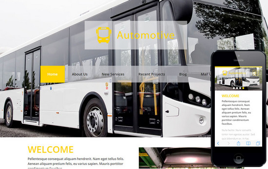 automative website template