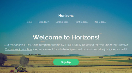 horizons - adaptive HTML5