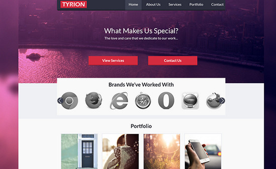 tyrion website layout