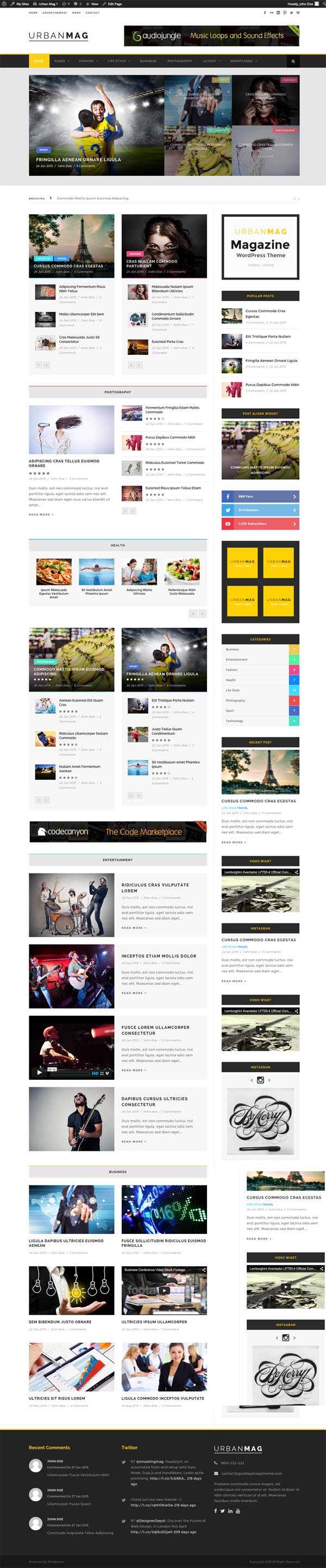 Urban Mag – News & Magazine WordPress Theme