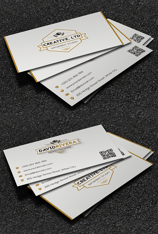 White Creative Business Card