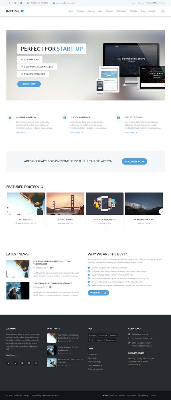 IncomeUp | Multi-purpose Business HTML Template