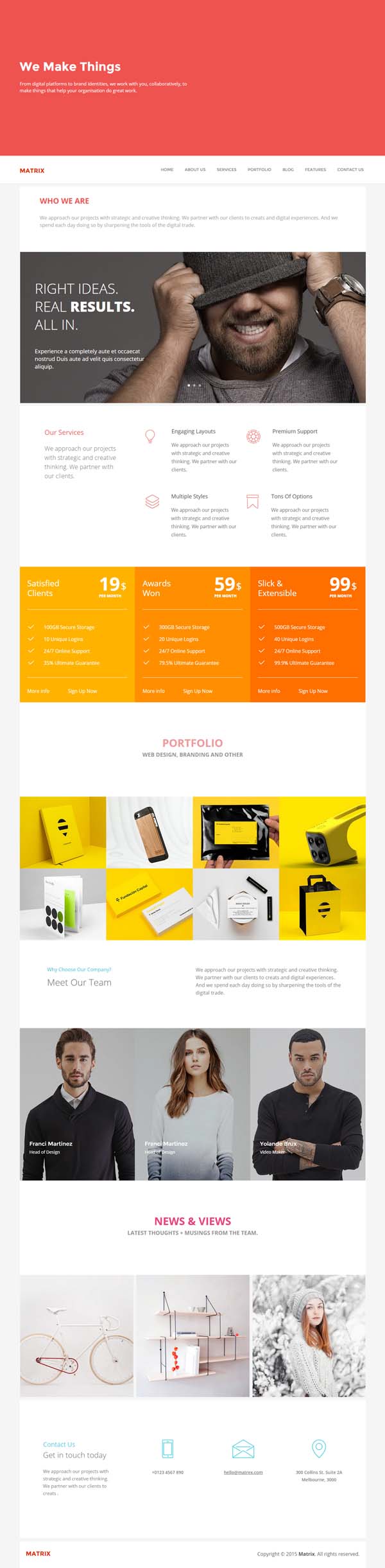 Matrix - Multipurpose Page Template