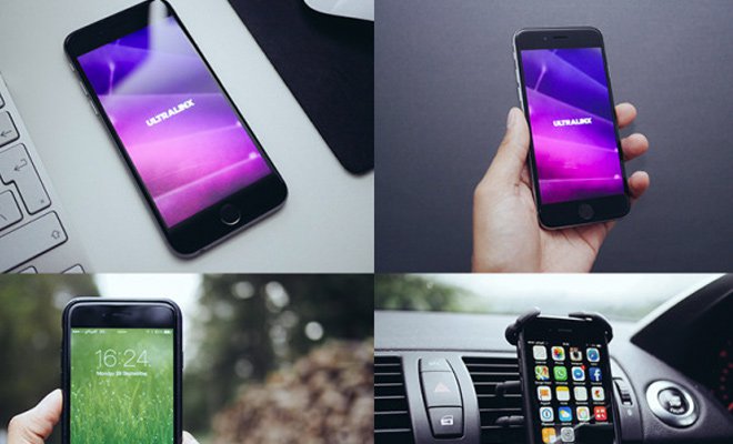 eight natural iphone mockups photos