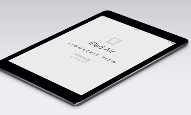 ipad air apple psd perspective mockup