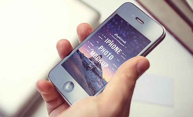 mockup psd freebie perspective iphone4