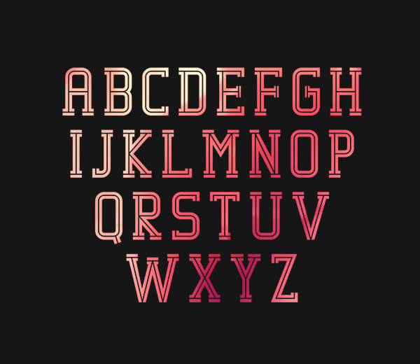 Decurion font letters