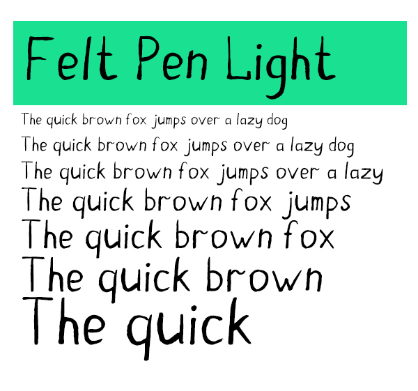 Felt Pen Light Free Font