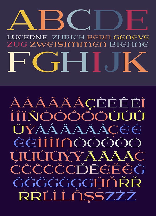 Lausanne Font Letters