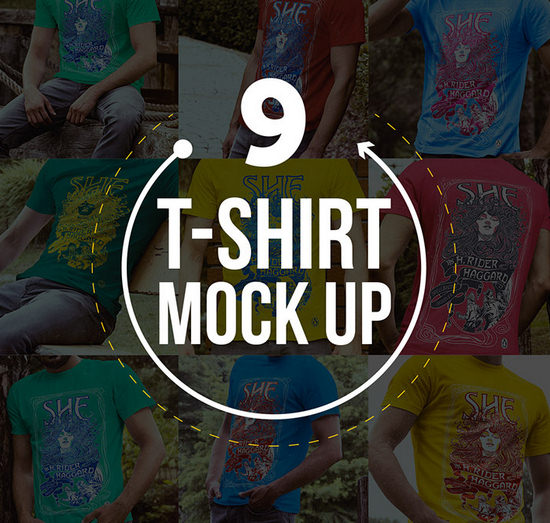 9 tshirt mockups