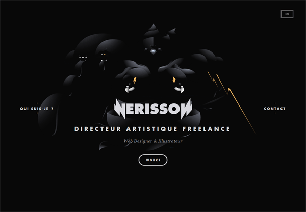 Dark web design example: Nerisson