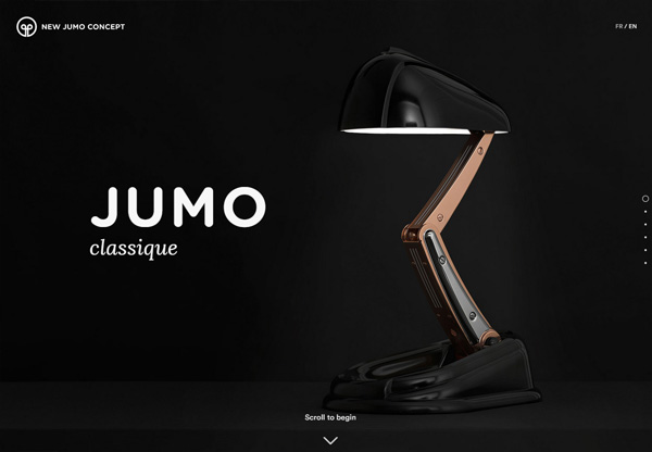 Dark web design example: JUMO Classique