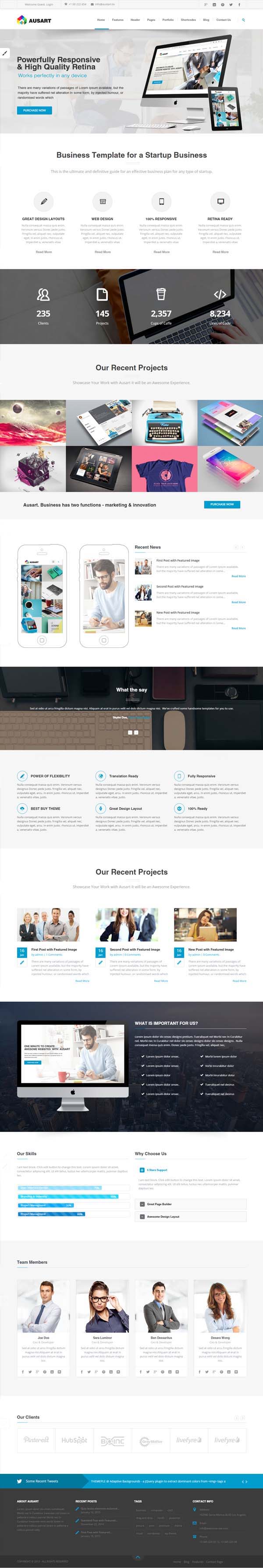 Ausart : Premium Multi-Purpose Business Theme