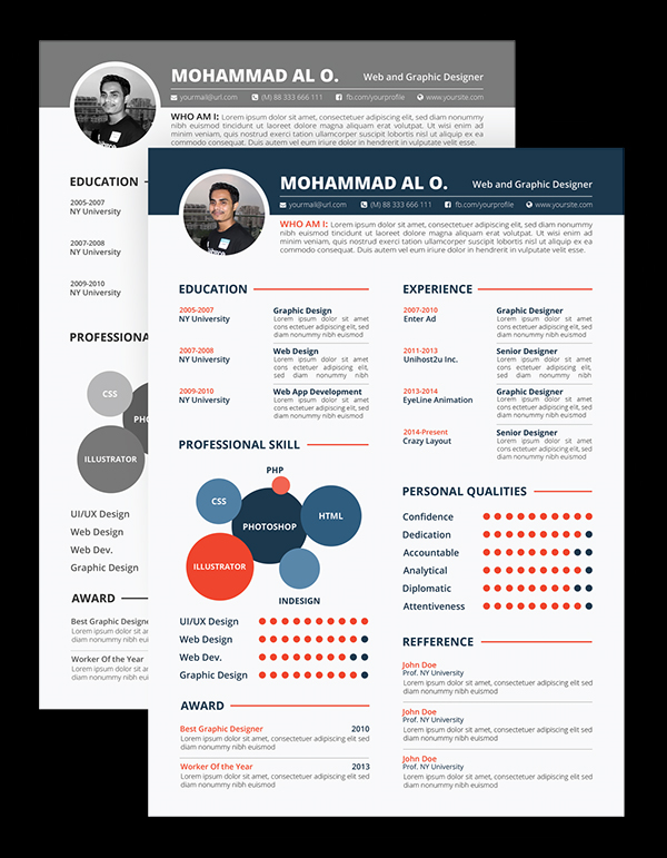 Free Resume Template Print Ready Design