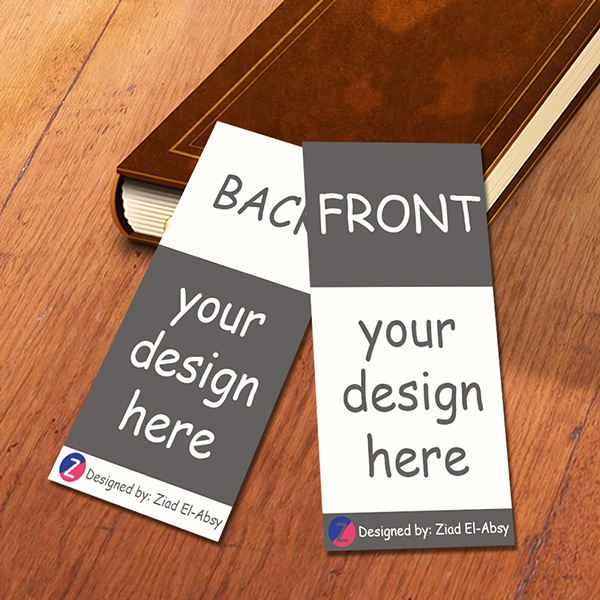 Free Bookmark Mockup Template