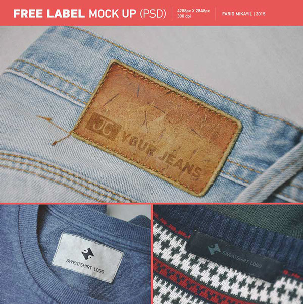 Free Label MockUp PSD Template