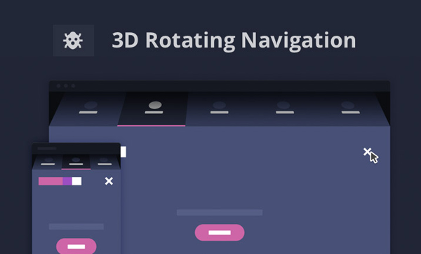 3D Rotating Navigation by CodyHouse