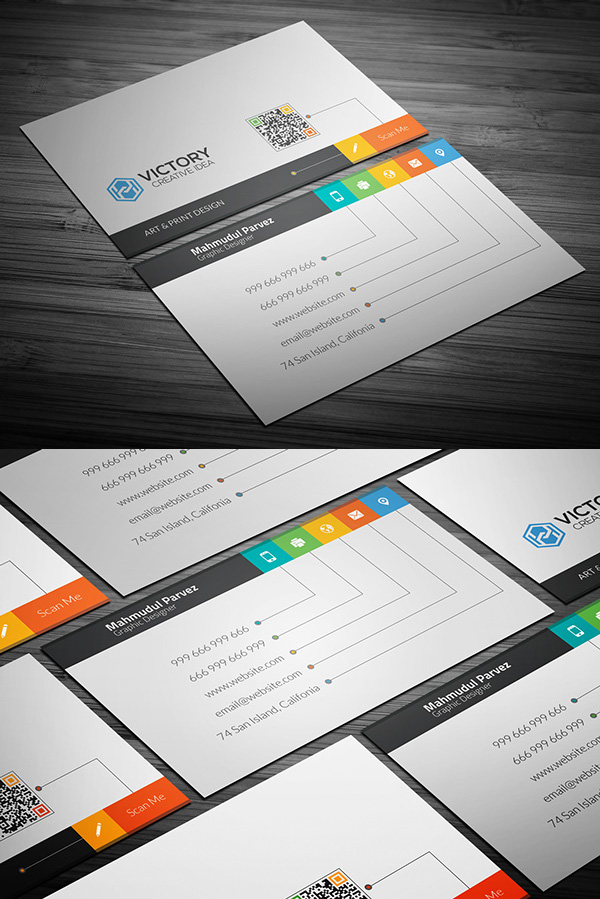 Free Creative Business Card PSD Template