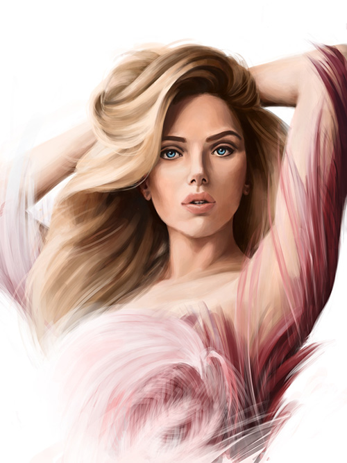 Scarlett Digital Art by Katrin Ho