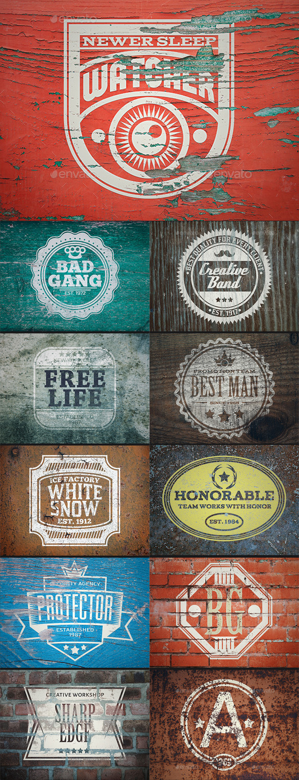 Vintage Photo-realistic Logo Mockups