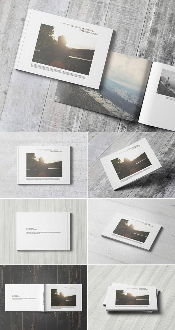 A4 Landscape Magazine / Catalogue Mockup