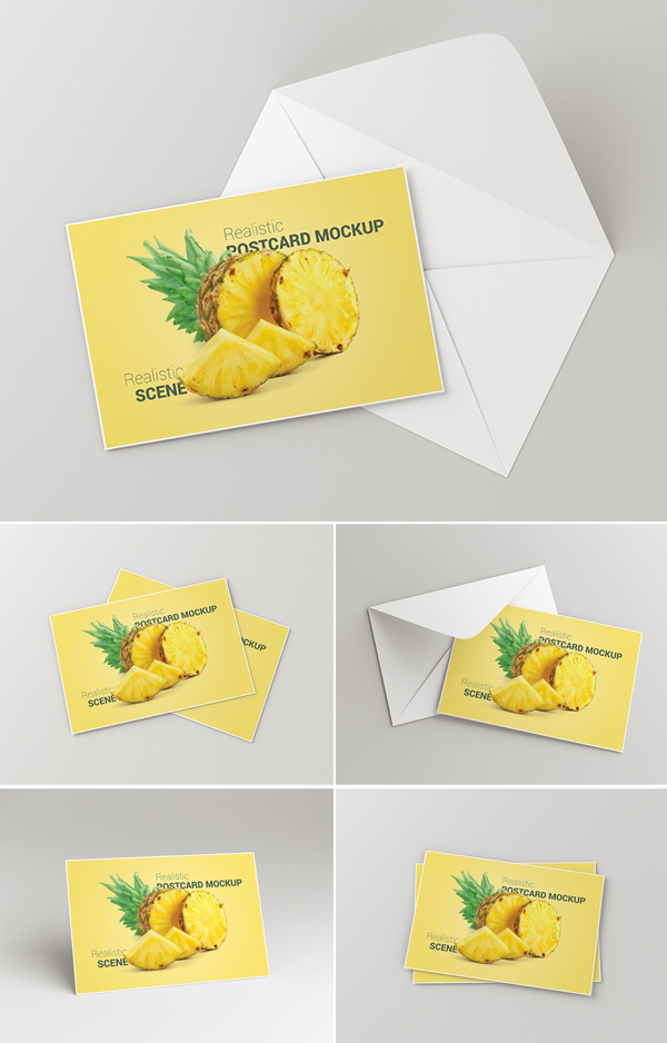 Postcard / Invitation Card Mockup PSD