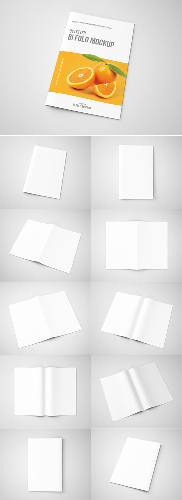 Bi-Fold Brochure Mock-Up - US Letter