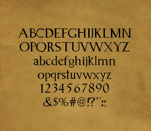 Animagus font letters