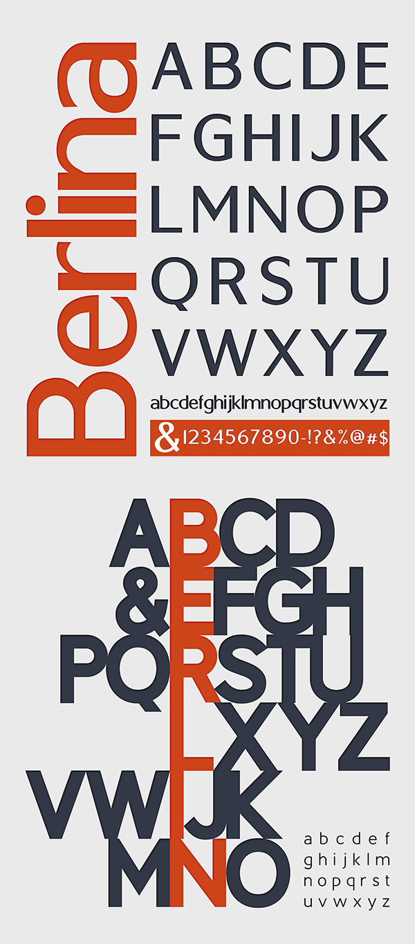 Berlin font letters