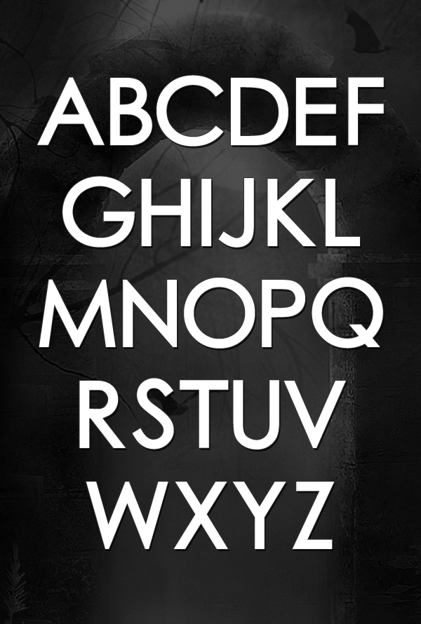 Chub Gothic font letters