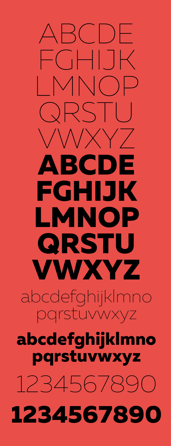 Muller font letters