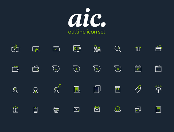 Free Banking Icon Set (PSD)