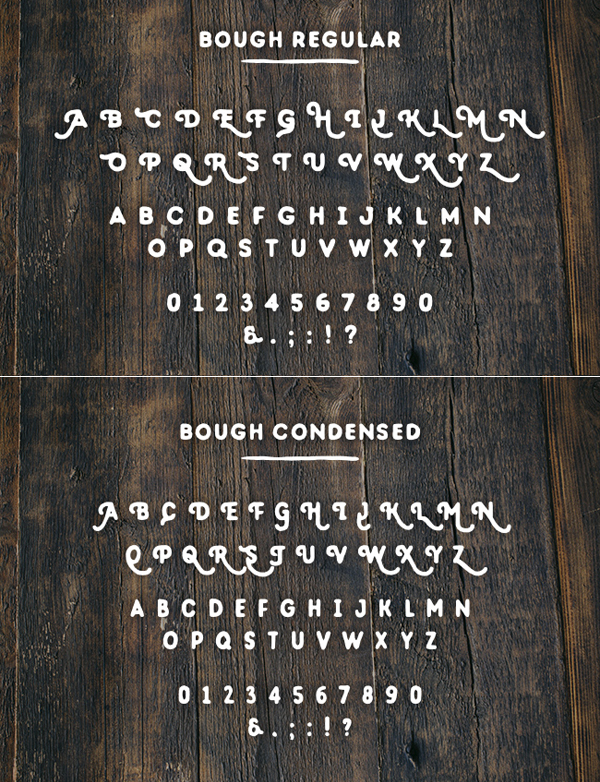 Bough Font Letters