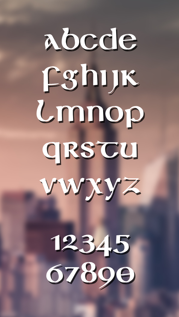 Legend Font Letters