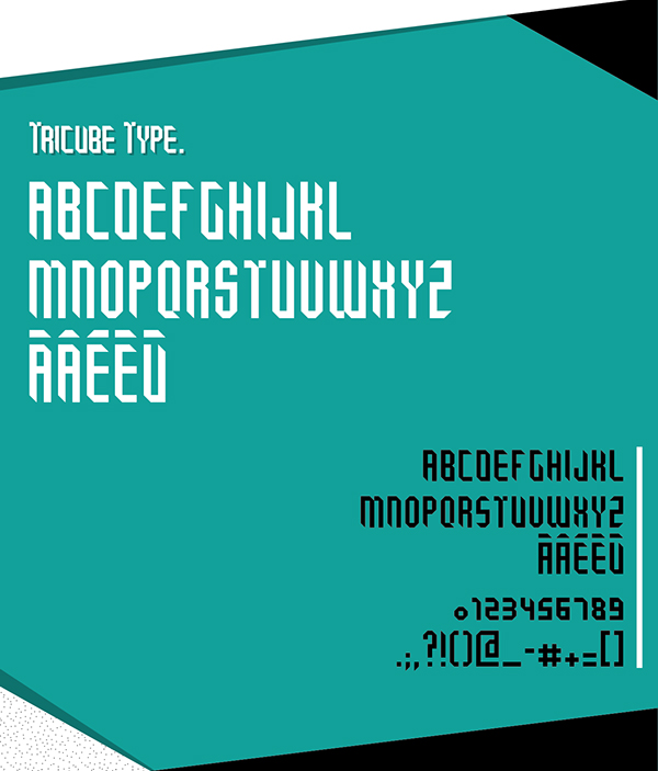 Tricube Font Letters