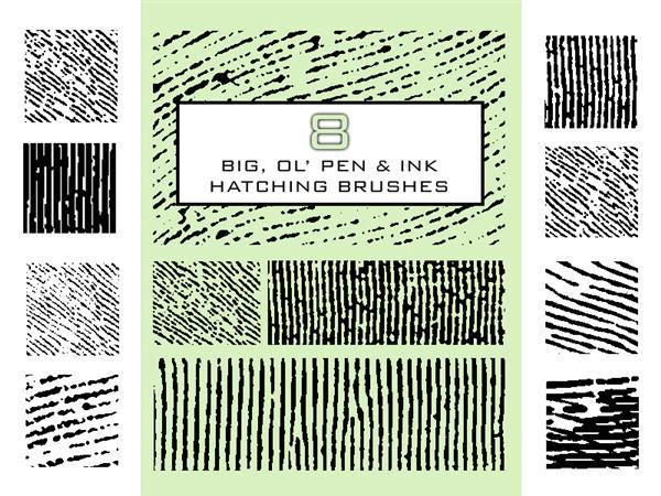 Pen And Ink Hatching Brushes For Photoshop