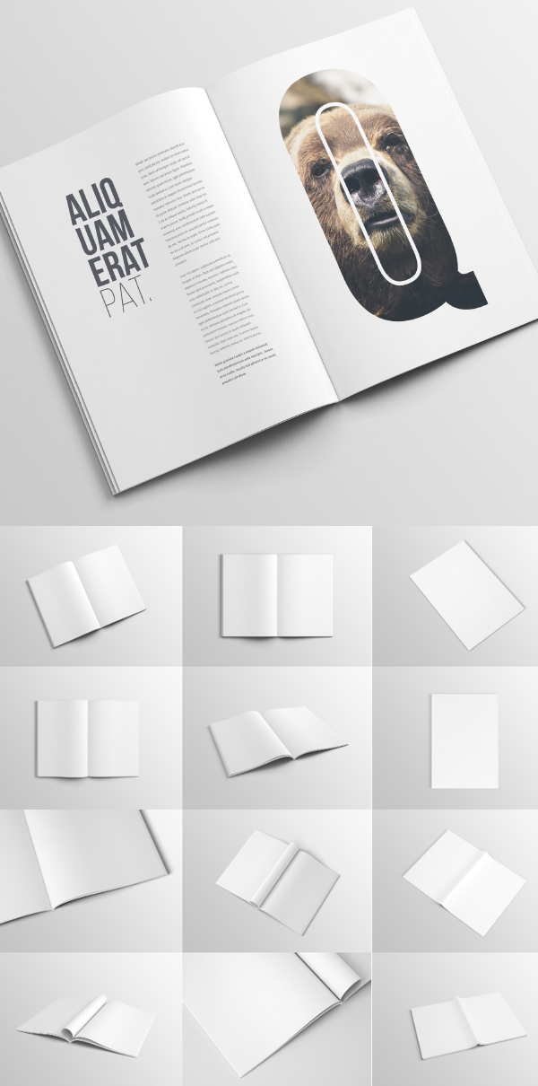 Free A4 Magazine Mockup Template