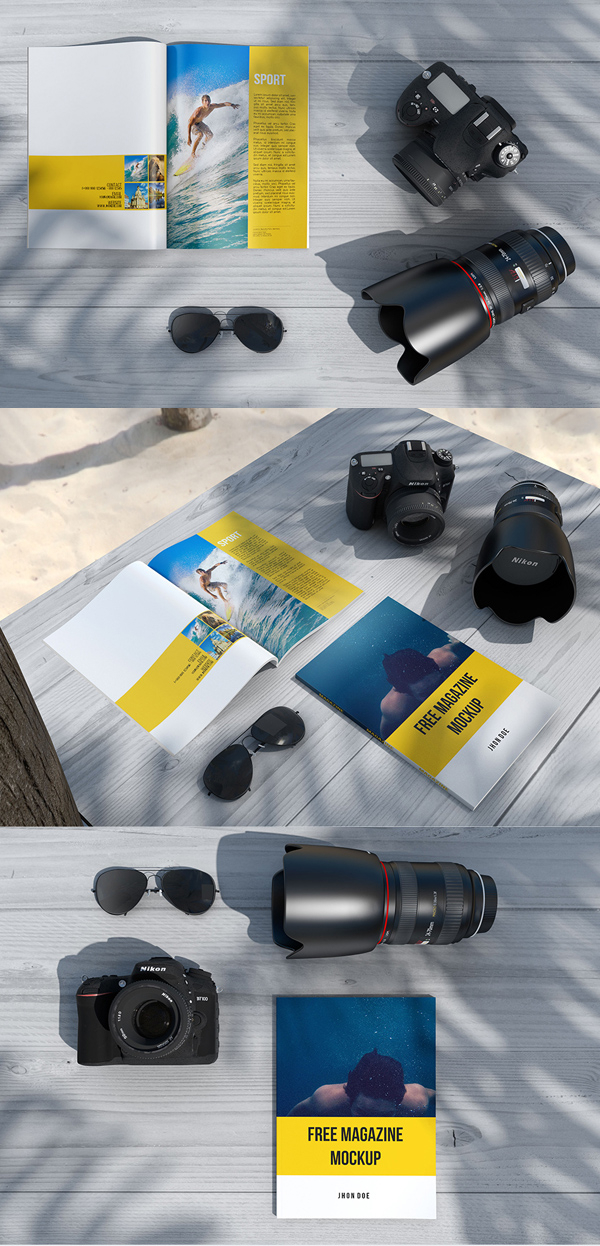 Free Magazine PSD Mockups