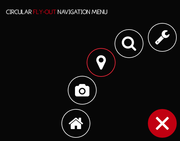 Circular Fly-Out Navigation Menu