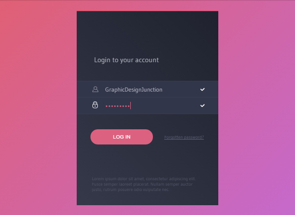 Login Box Concept