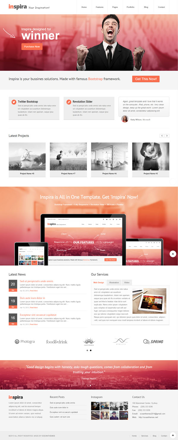 Inspira – Responsive Multipurpose WordPress Theme