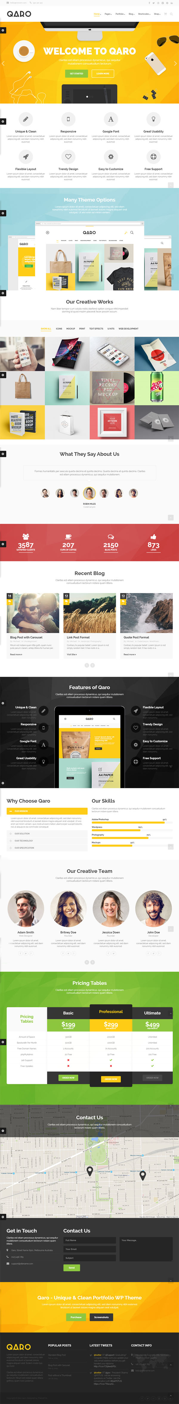 Qaro – Responsive Multi-Purpose WP Theme